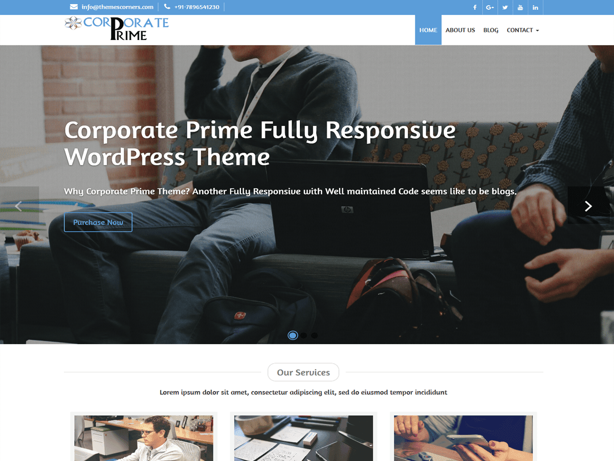 Corporate Prime WordPress theme screenshot